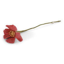 Gry & Sif - Filtblomst - Valmue - Hindbærrød