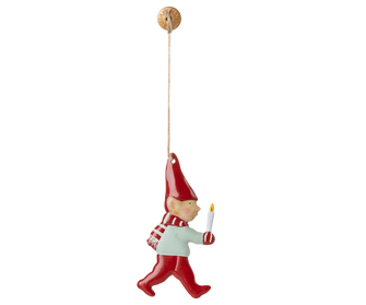 Maileg - Ophæng - Metal - Pixi - Nisse med stearinlys