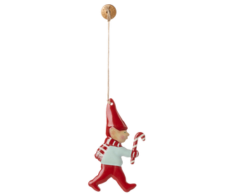 Maileg - Ophæng - Metal - Pixi - Nisse med sukkerstok