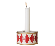 FORUDBESTILLING - Maileg - Lysestage - Tromme - Rød/Off White