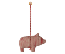 Maileg - Ophæng - Stof - Gris - Rød/sand stribet
