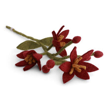 Gry & Sif - Filtblomst - Stjerneblomst - Mørkerød