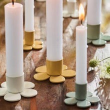 Ib Laursen - Lysestage - Glas - Metal - Blomst - Butter creme