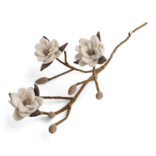 Gry&Sif - Filtblomst - Magnoliagren med blomster - Hvid