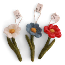 Gry & Sif - Ophæng - Mini anemoner - Sæt af 3 stk - Blå/hvid/koral