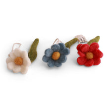 Gry & Sif - Ophæng - Mini anemoner - Sæt af 3 stk - Blå/hvid/koral